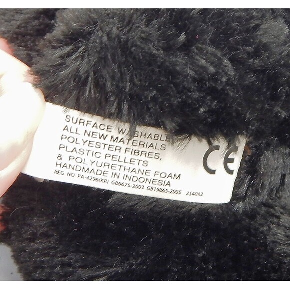 Aurora Scottish Terrier Puppy Dog 12" Black Stuffed Plush With Red Plaid Bow - Picture 9 of 11